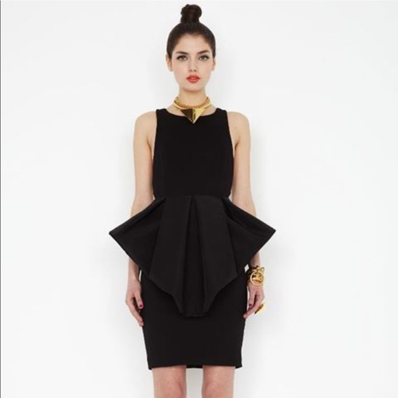 Aqua Dresses & Skirts - Aqua by Aqua Ace Black Peplum Mini Dress Size 0